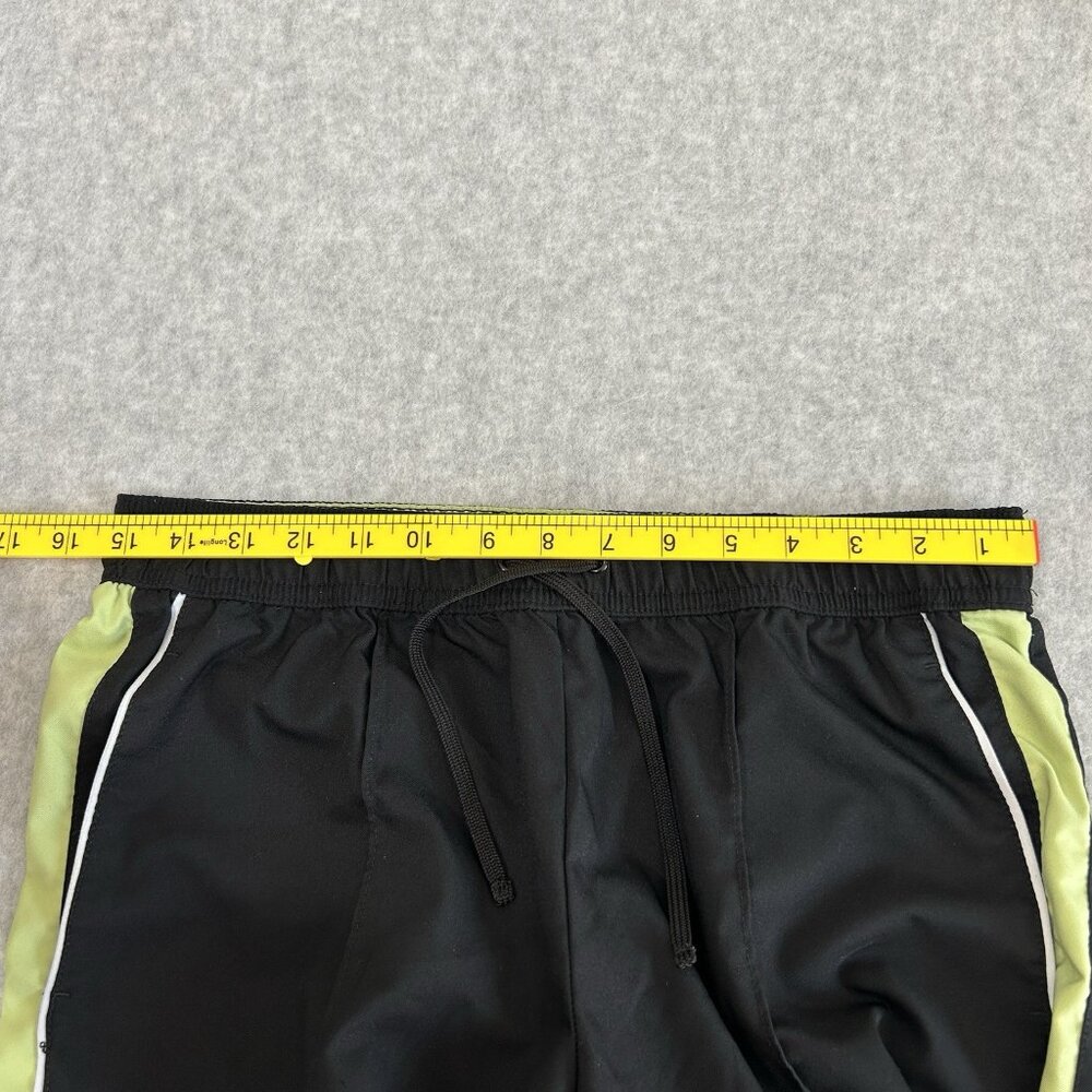 SJB Active Womens M Black Capri Pants Drawstring Waist Pockets Trim Slits Y2K - Picture 7 of 9